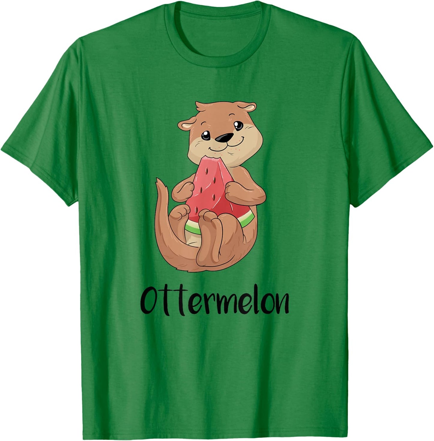 Otter Watermelon Summer Girls' T-Shirt - T-Shirt | Irish Green