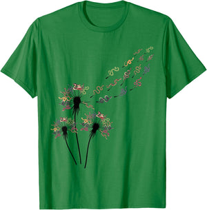 Flower Dandelion Snakes Stuff for Snake Lover | Snake T-Shirt - T-Shirt | Irish Green