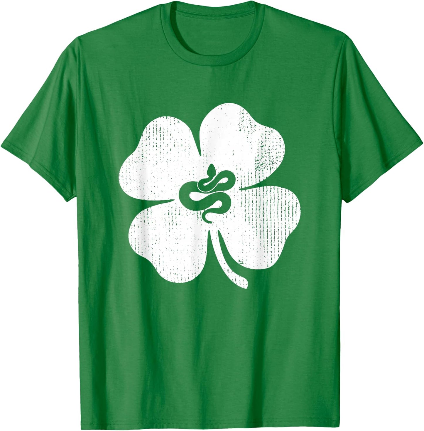 Snake Lucky Shamrock Leaf St Patrick's Day Funny Gift T-Shirt - T-Shirt | Irish Green