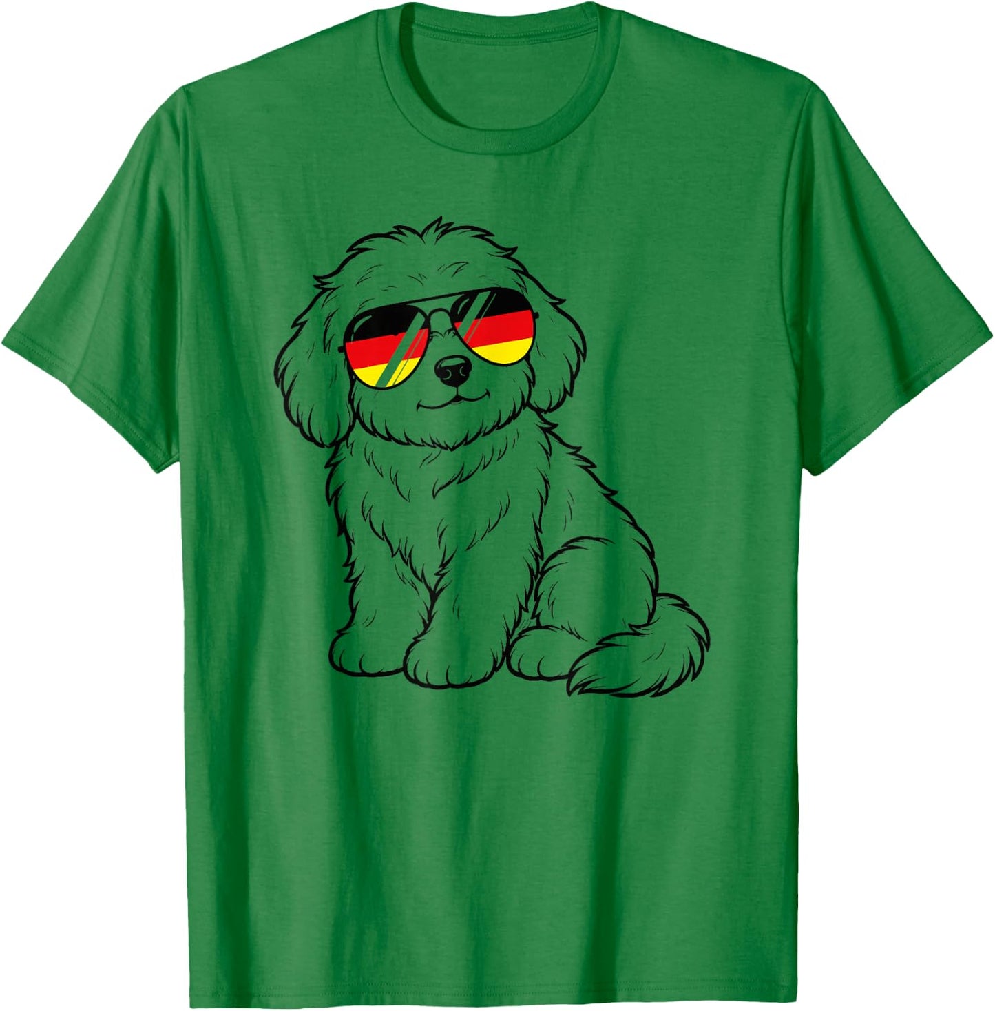 Deutsche Flagge Hund deutsch Deutschland Hunde T-Shirt - T-Shirt | Irish Green
