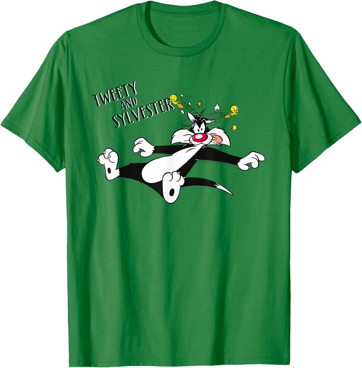 Looney Tunes Tweety And Sylvester T-Shirt - T-Shirt | Irish Green