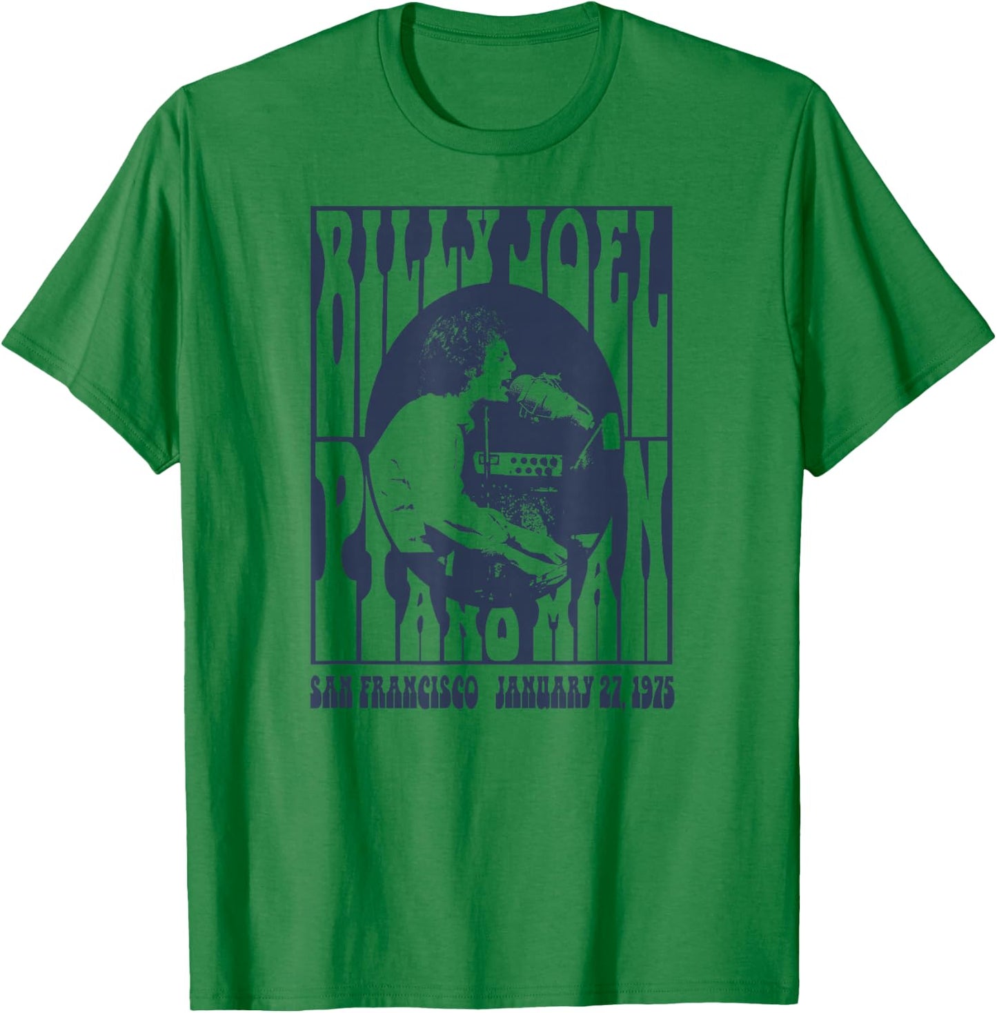 Billy Joel - Piano Man, 1975 T-Shirt - T-Shirt | Irish Green