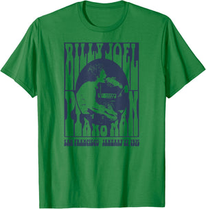 Billy Joel - Piano Man, 1975 T-Shirt - T-Shirt | Irish Green