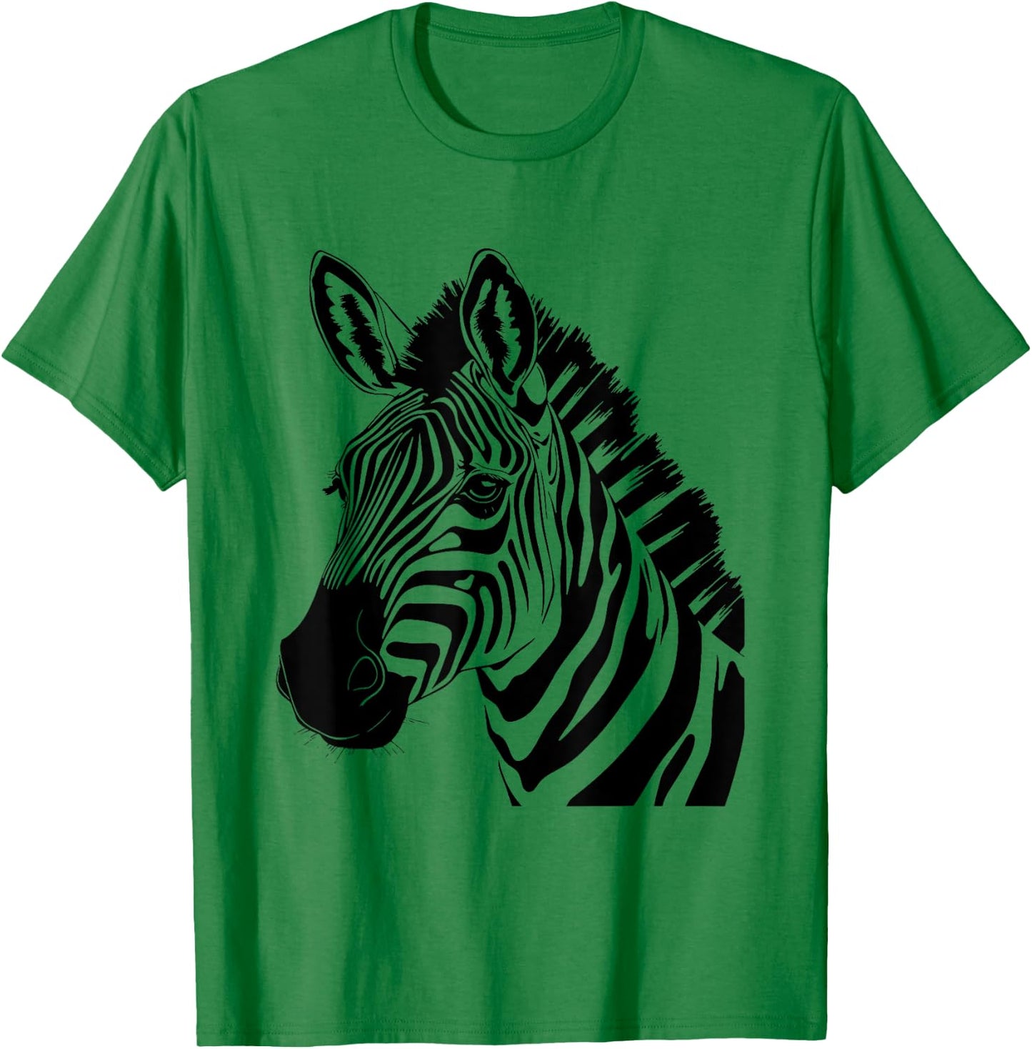 Zebra Head Graphic T-Shirt - T-Shirt | Irish Green