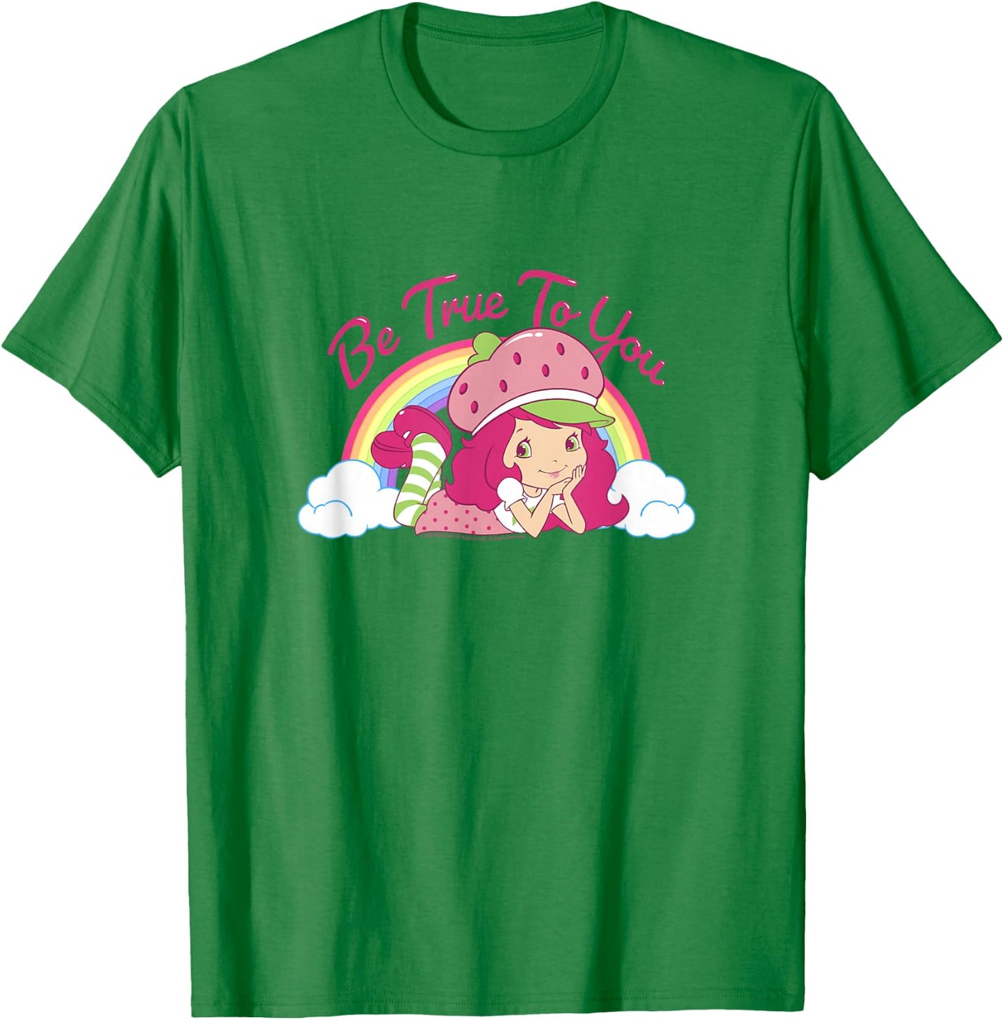 Strawberry Shortcake Be True To You Vintage Rainbow Cutie T-Shirt - T-Shirt | Irish Green