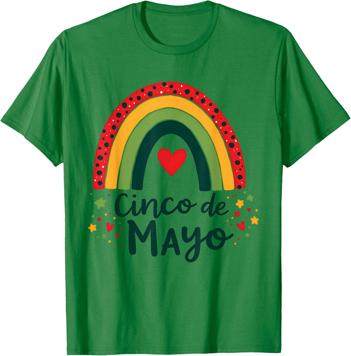 Cinco De Mayo Mexican Rainbow Leopard Teacher Mexico Themed T-Shirt - T-Shirt | Irish Green