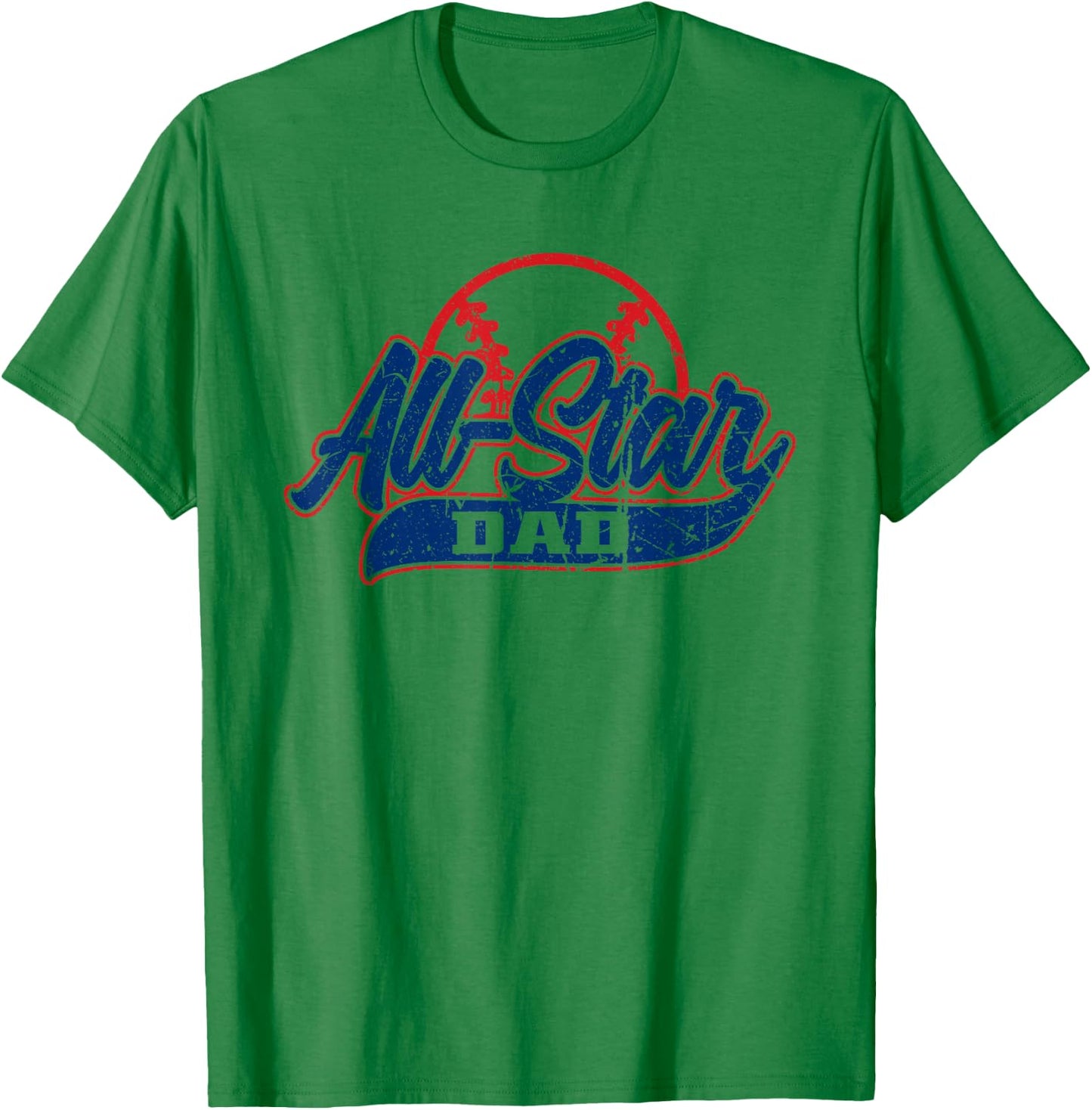 Retro Baseball All-Star Dad T-Shirt - T-Shirt | Irish Green