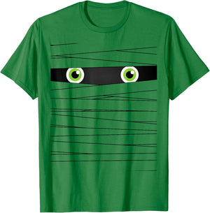 Easy Halloween Costume - Mummy Wrap Face T-Shirt - T-Shirt | Irish Green
