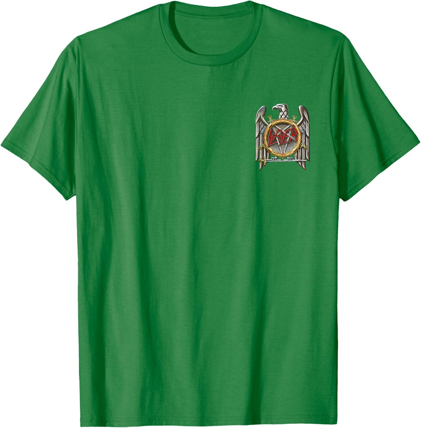 Slayer - Eagle Small Logo White T-Shirt - T-Shirt | Irish Green