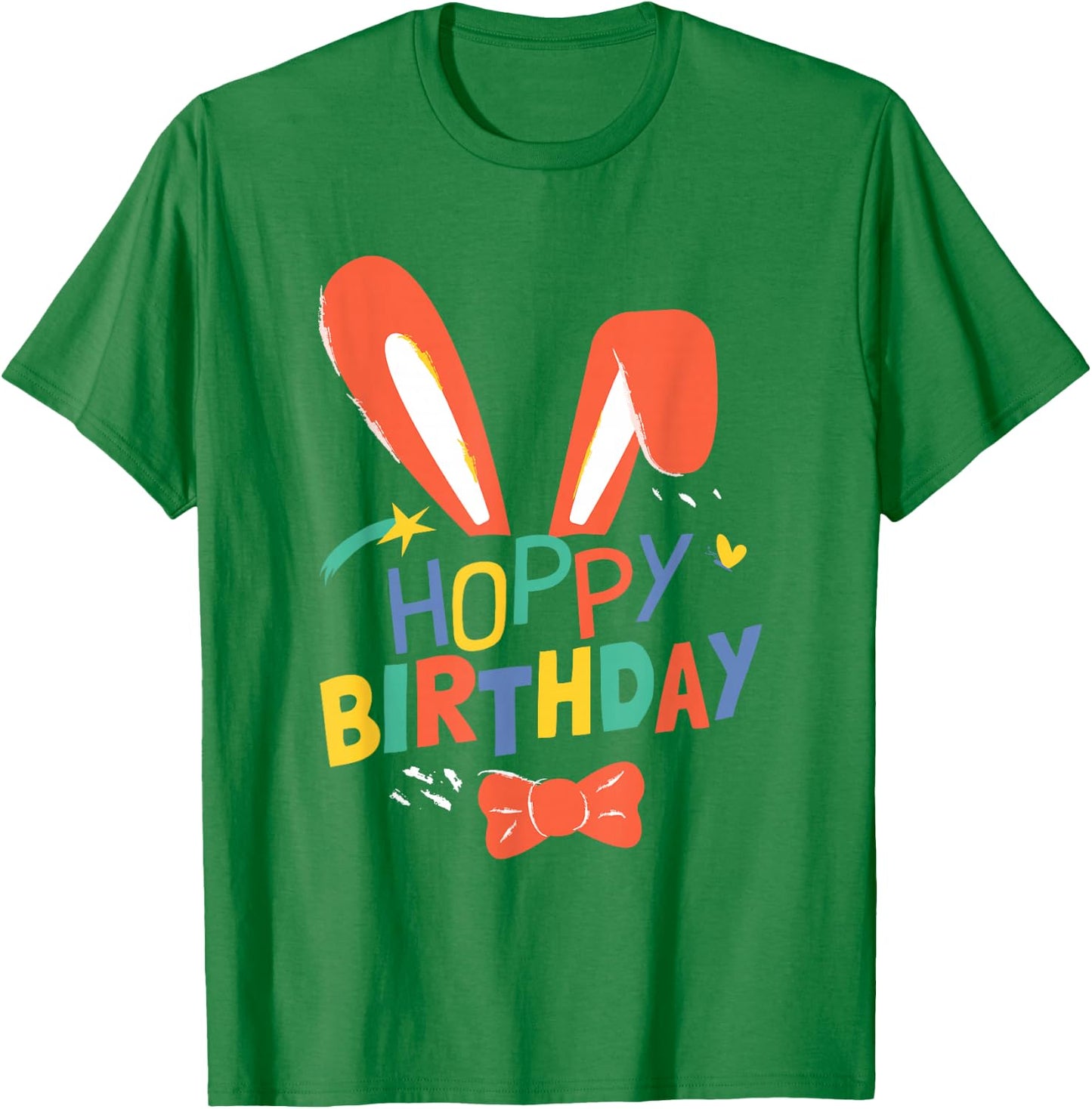 Hoppy Birthday Happy Easter Birthday T-Shirt - T-Shirt | Irish Green