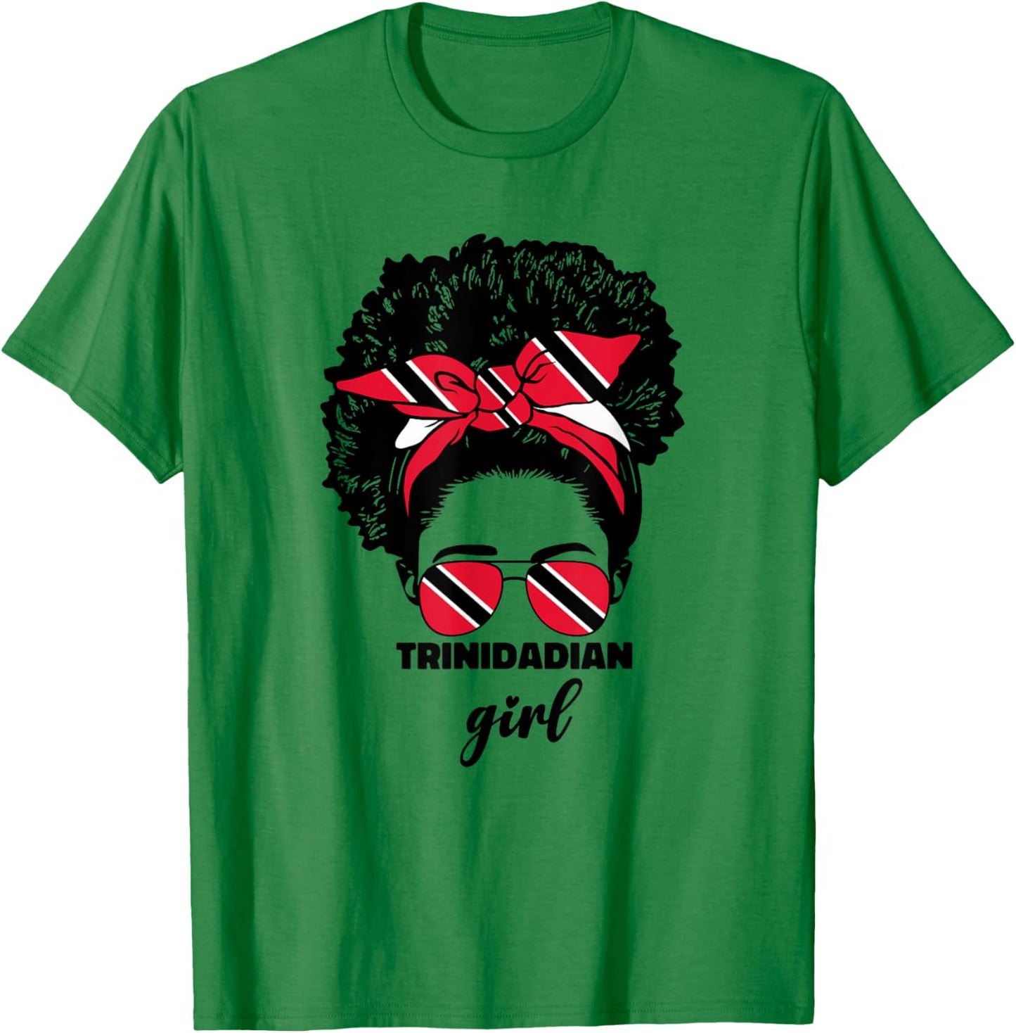 Trinidadian Girl Trini Trinidad and Tobago Flag Girls Cute T-Shirt - T-Shirt | Irish Green