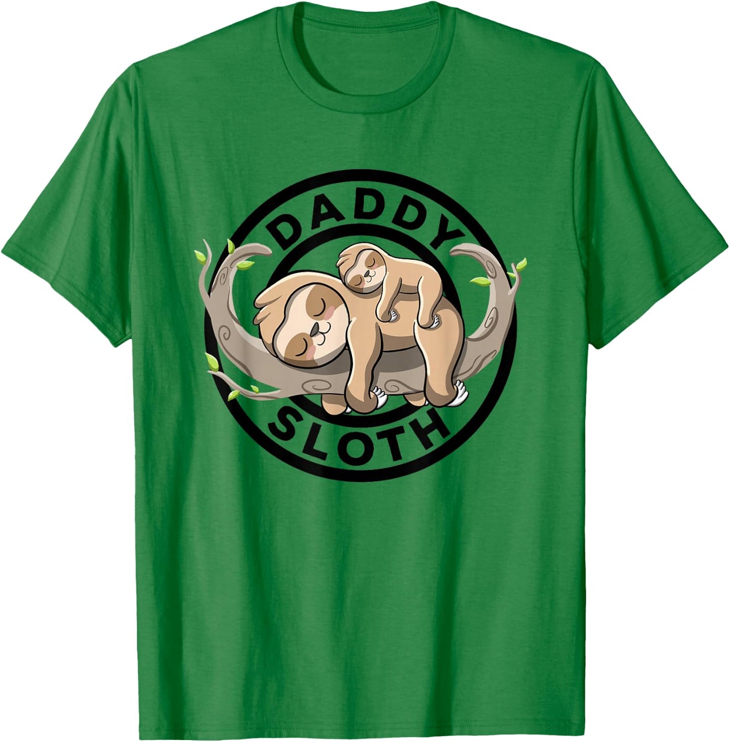 Daddy Sloth Dad Sloth Family Matching Sloth Lover Cute Sloth T-Shirt - T-Shirt | Irish Green