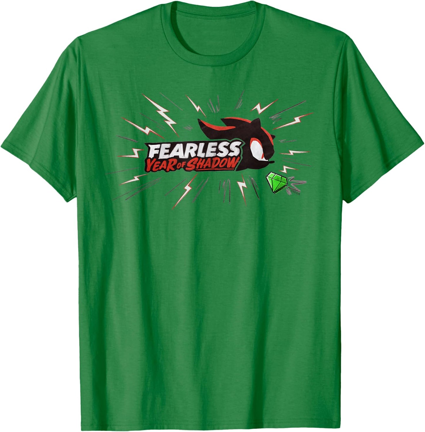 Sonic The Hedgehog, Fearless: Year of Shadow sketchpad Logo T-Shirt - T-Shirt | Irish Green