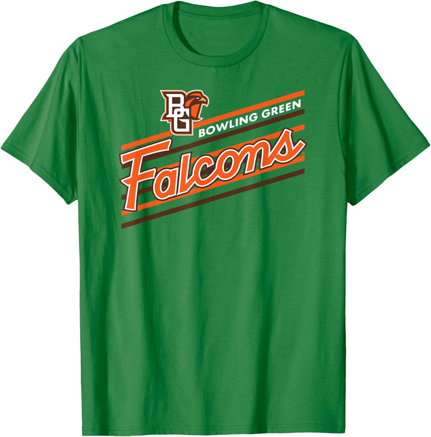 Bowling Green Falcons Retro Performer Gray T-Shirt - T-Shirt | Irish Green