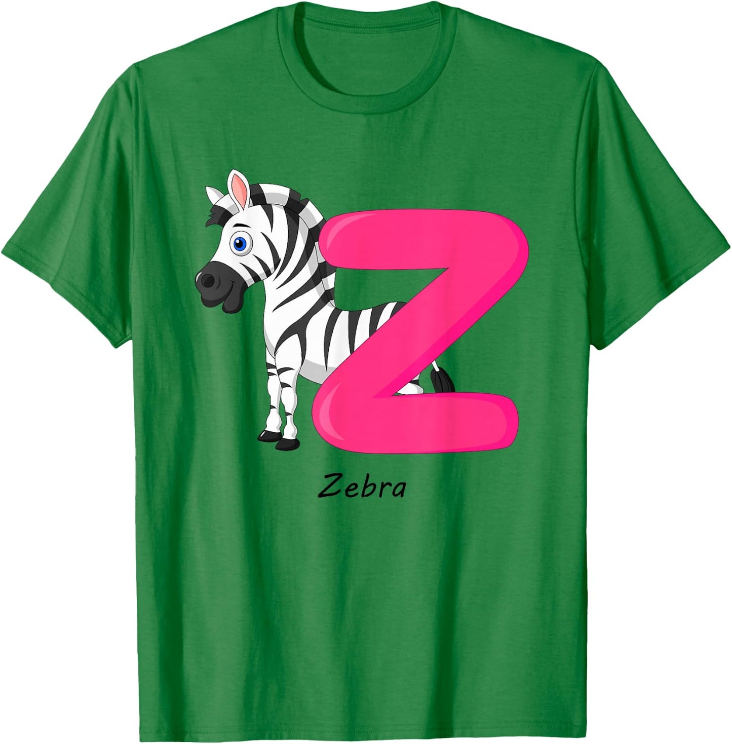 Children's Letter Design Z Like Zebra T-Shirt - T-Shirt | Irish Green