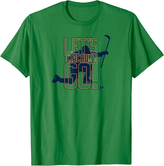 Matthew Tkachuk - Let's Tkachuking Go - Florida Hockey T-Shirt - T-Shirt | Irish Green