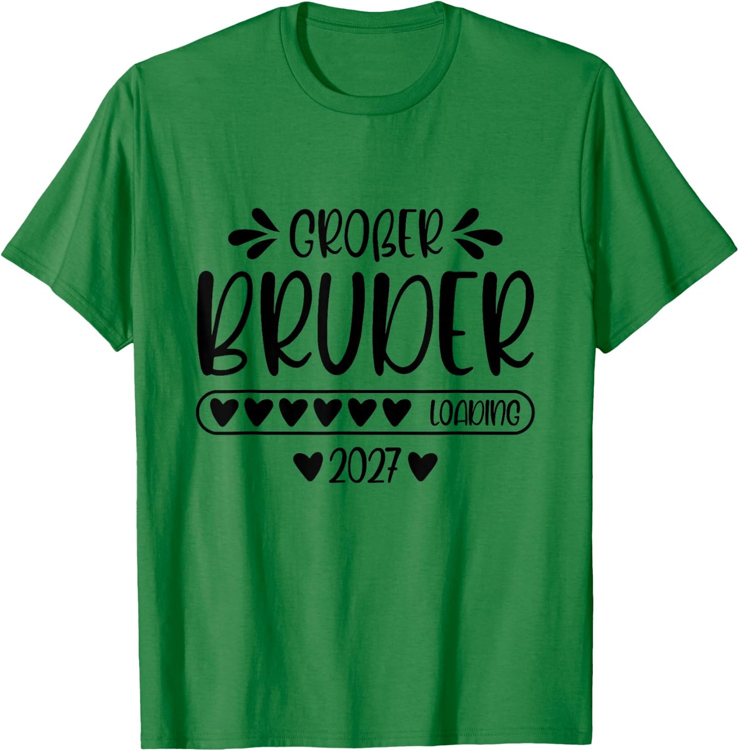 Großer Bruder 2027 Loading Schwangerschaft verkünden Kinder T-Shirt - T-Shirt | Irish Green