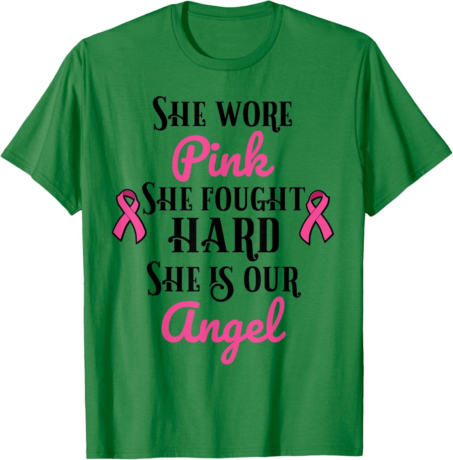 Breast Cancer Remembrance Angel T-Shirt - T-Shirt | Irish Green
