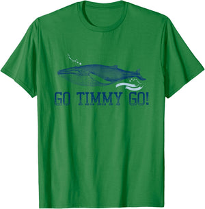 GO Timmy GO! Ostsee Buckelwal T-Shirt - T-Shirt | Irish Green