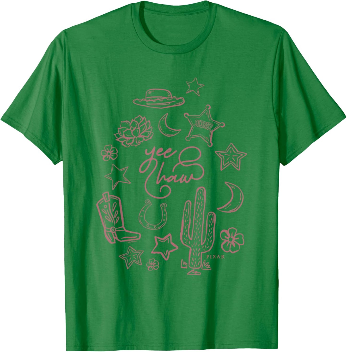 Disney Pixar Toy Story 5 Western Yee Haw Jumble T-Shirt - T-Shirt | Irish Green