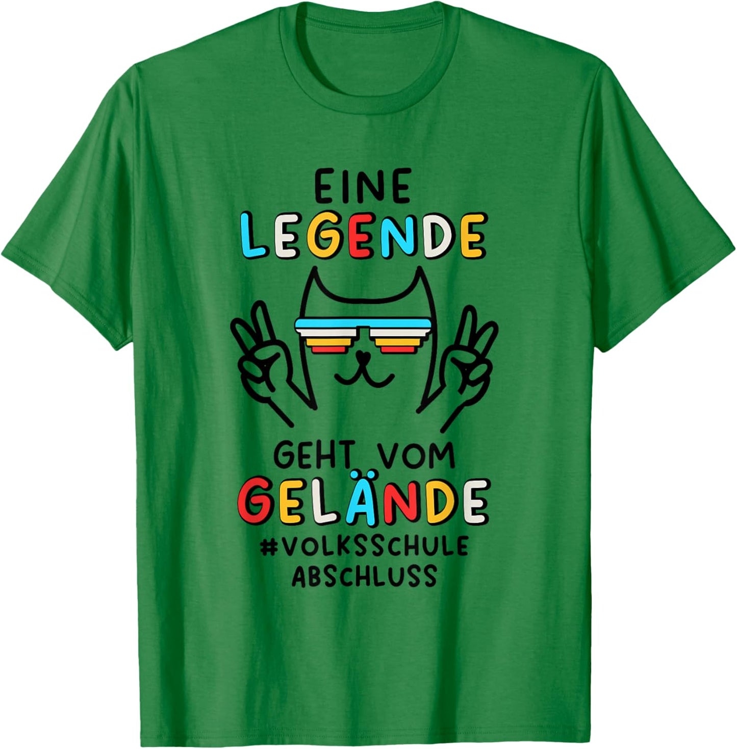 Volksschule Abschluss 2026 Eine Legende Geht Vom Gelände T-Shirt - T-Shirt | Irish Green