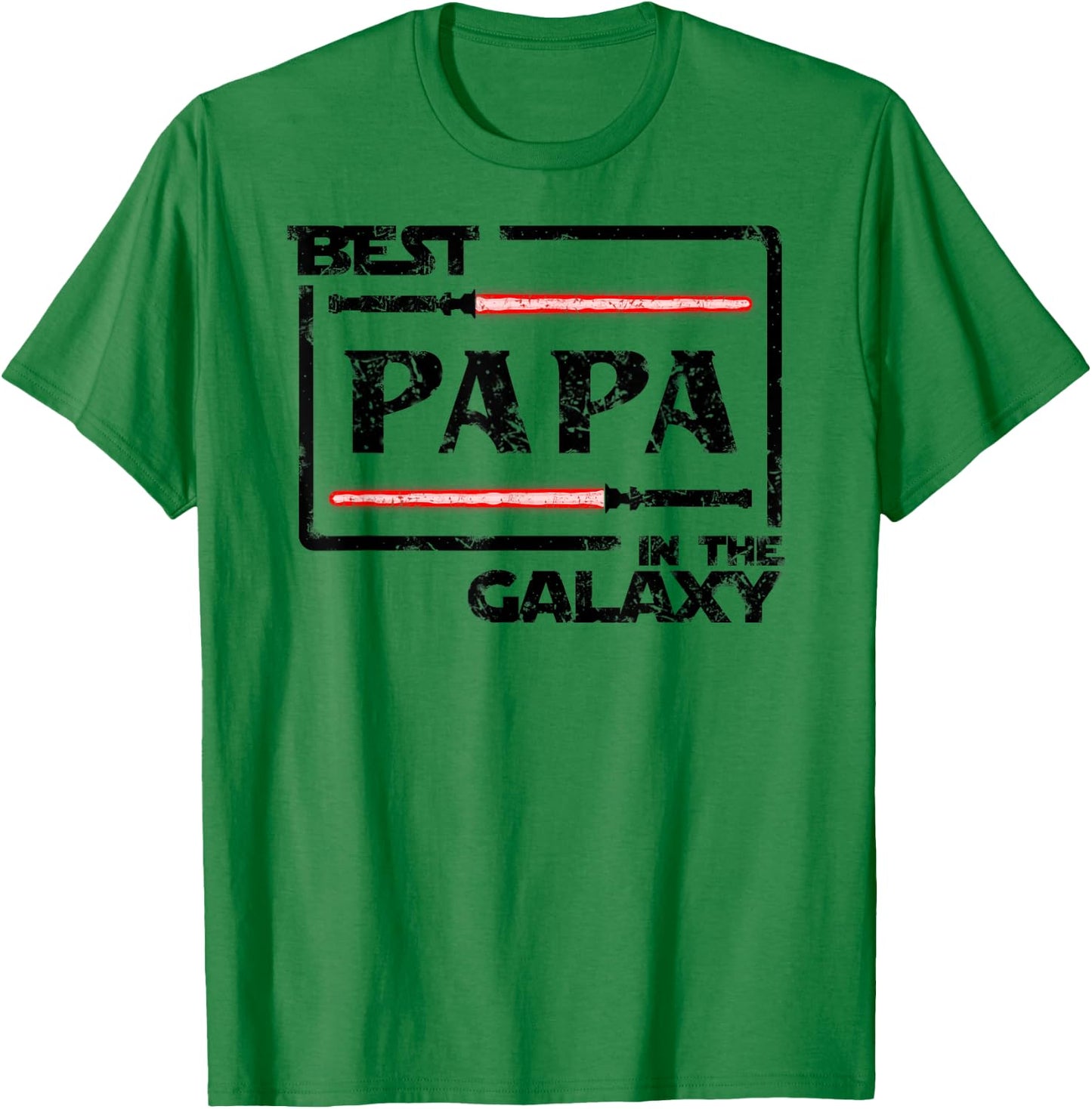 Fathers Day Gift Best Papa In Galaxy T-Shirt - T-Shirt | Irish Green