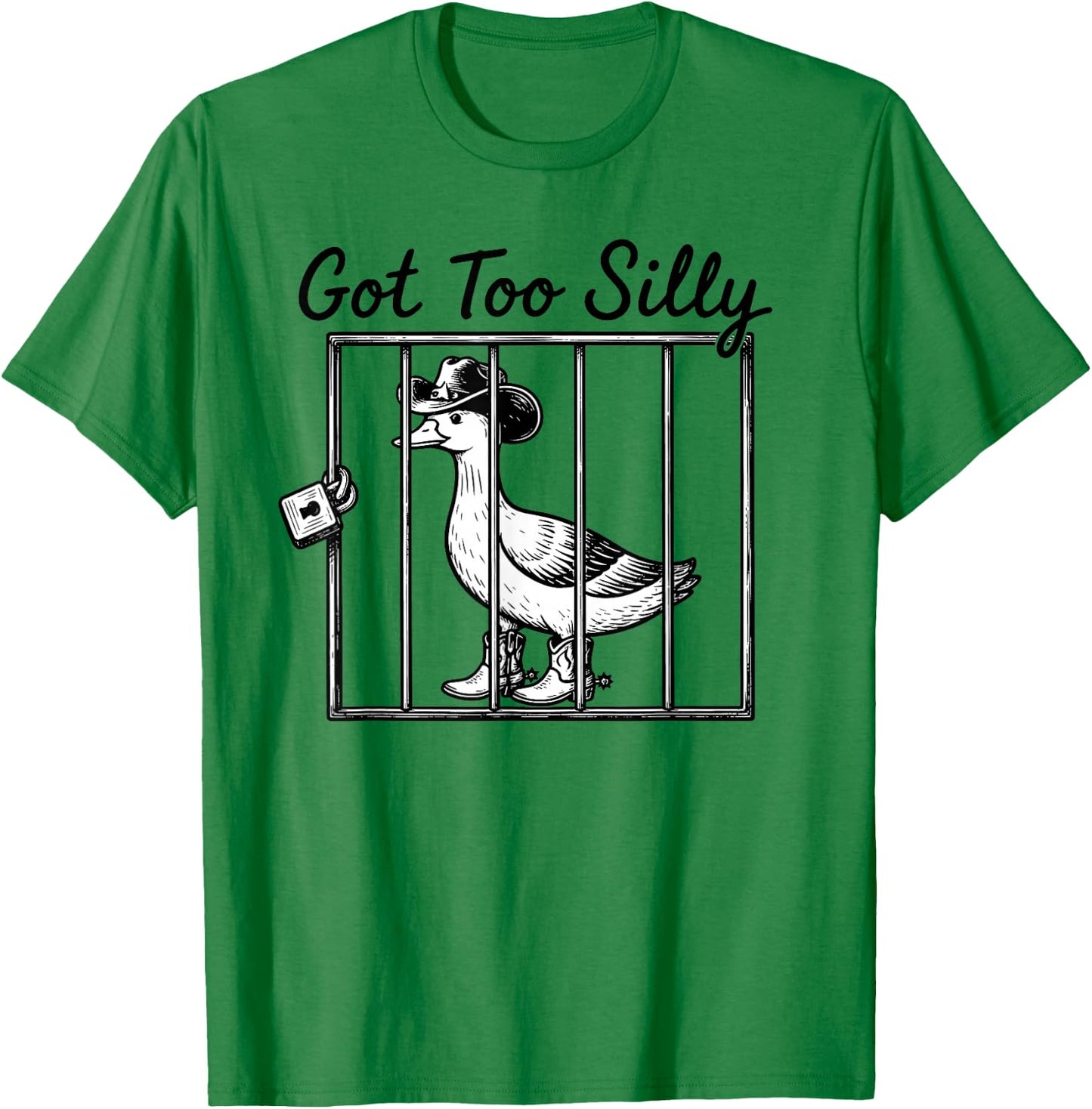 Got Too Silly Funny Goose Pun Humor Animal Lovers T-Shirt - T-Shirt | Irish Green