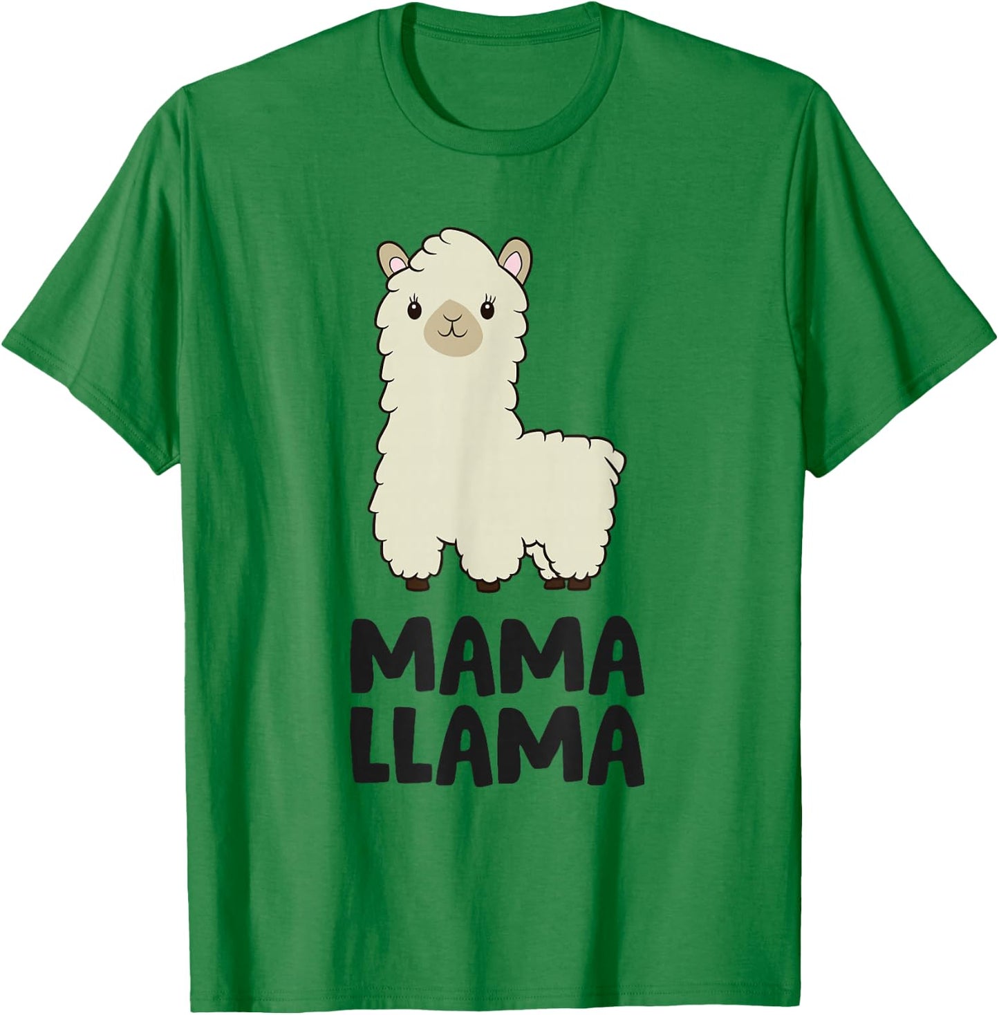 Mama LLlama Women Girls T-Shirt - T-Shirt | Irish Green