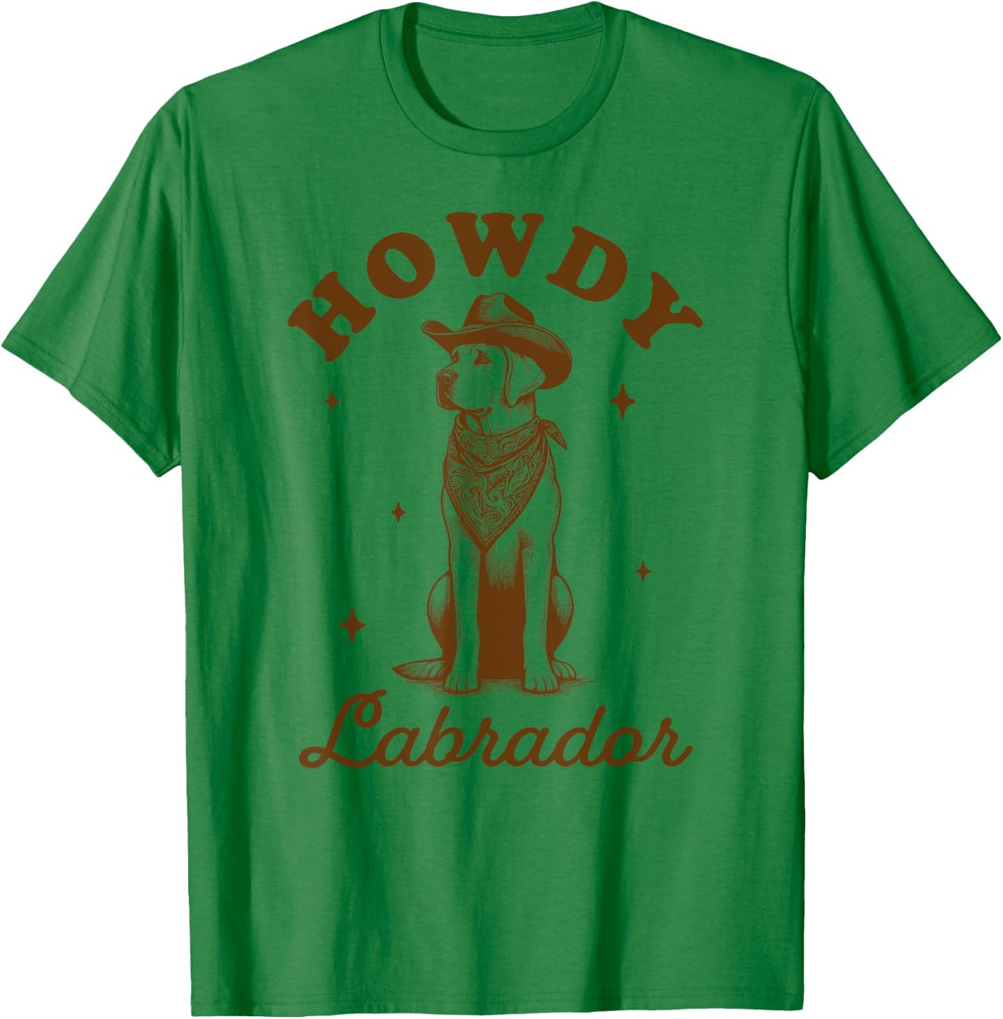 Labrador Lover Lab Mom Country Western Life Howdy Labrador T-Shirt - T-Shirt | Irish Green