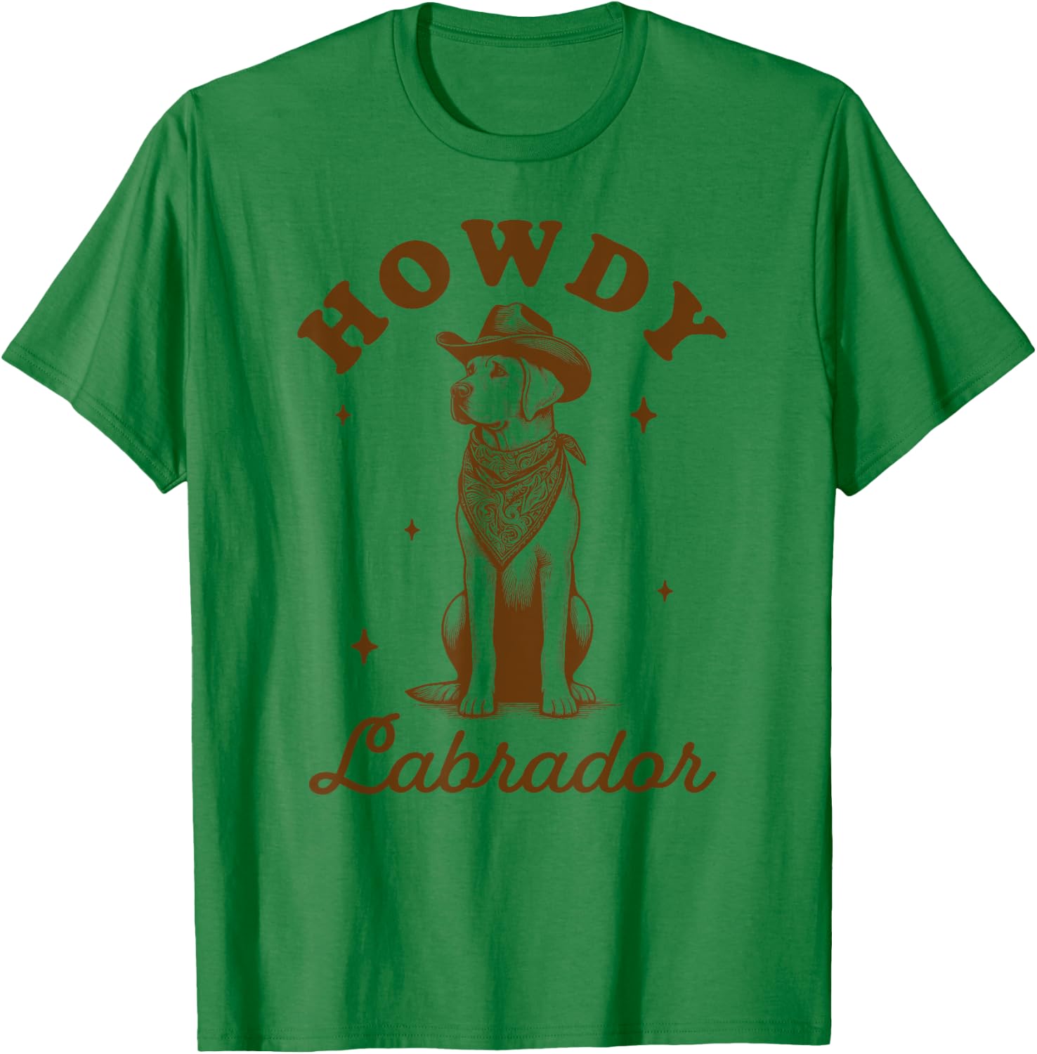 Labrador Lover Lab Mom Country Western Life Howdy Labrador T-Shirt - T-Shirt | Irish Green