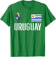 Uruguay Flag Uruguayan Football Soccer Fan Men Women Kids T-Shirt - T-Shirt | Irish Green