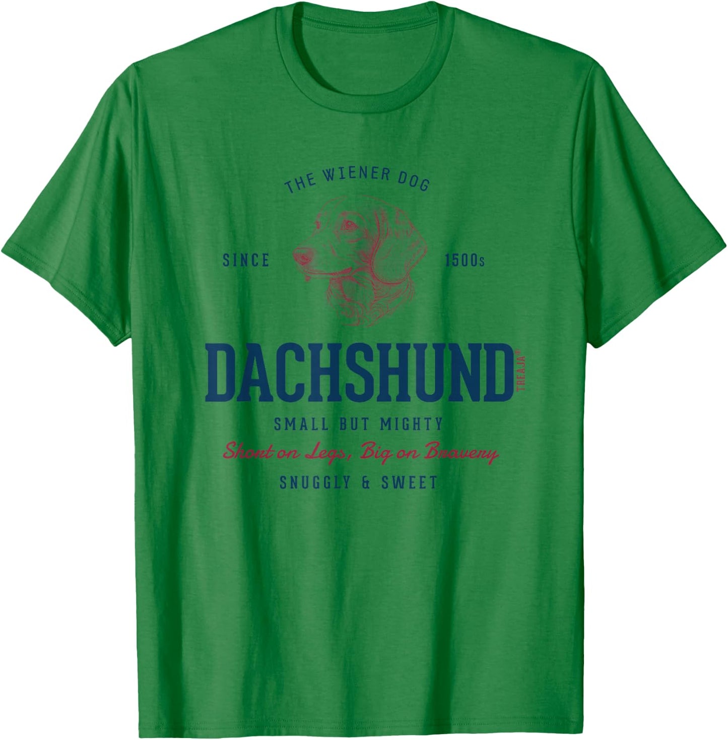Retro Styled Vintage Dachshund T-Shirt - T-Shirt | Irish Green