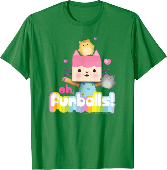 Gabby's Dollhouse Baby Box Oh Furballs! Colour Poster T-Shirt - T-Shirt | Irish Green