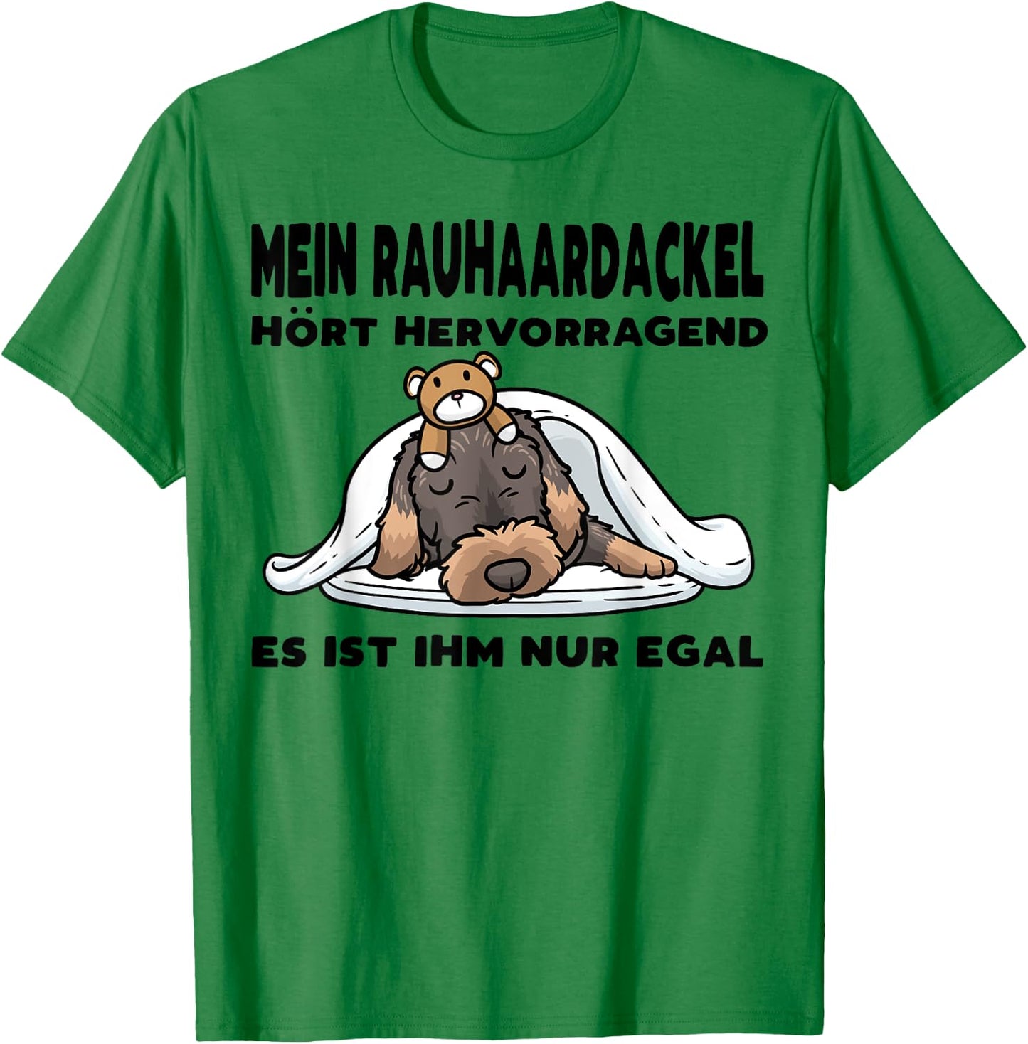 Luvevedachshundluv Rauhaardackel Hund Grau Cartoon Kleinkind -Kinder, -Erwachsene Mdchen T-Shirt - T-Shirt | Irish Green