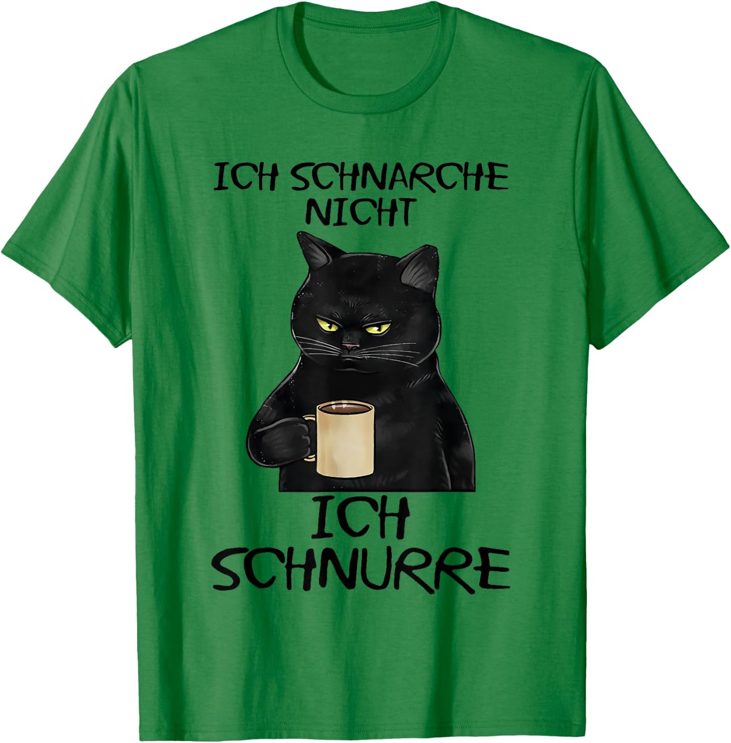 Women's with German Text "Kat Ich Schnnarche Nicht Ich Purre, gray T-Shirt - T-Shirt | Irish Green