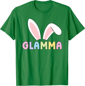 Cute Glamma Happy Easter Bunny Matching Family Outfit T-Shirt - T-Shirt | Irish Green