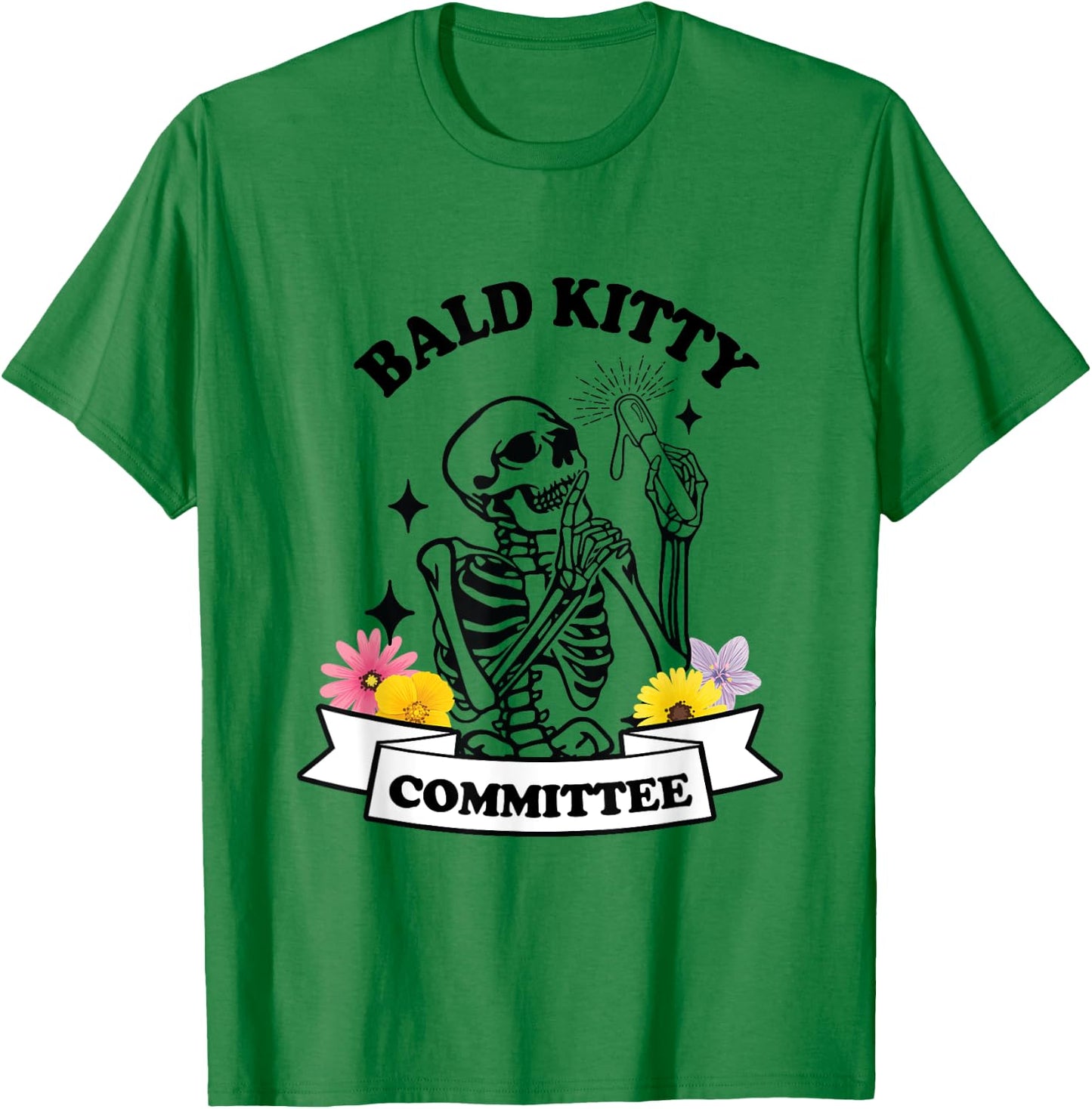 Bald Kitty Committee Waxer Esthetician Brazilian Waxing T-Shirt - T-Shirt | Irish Green