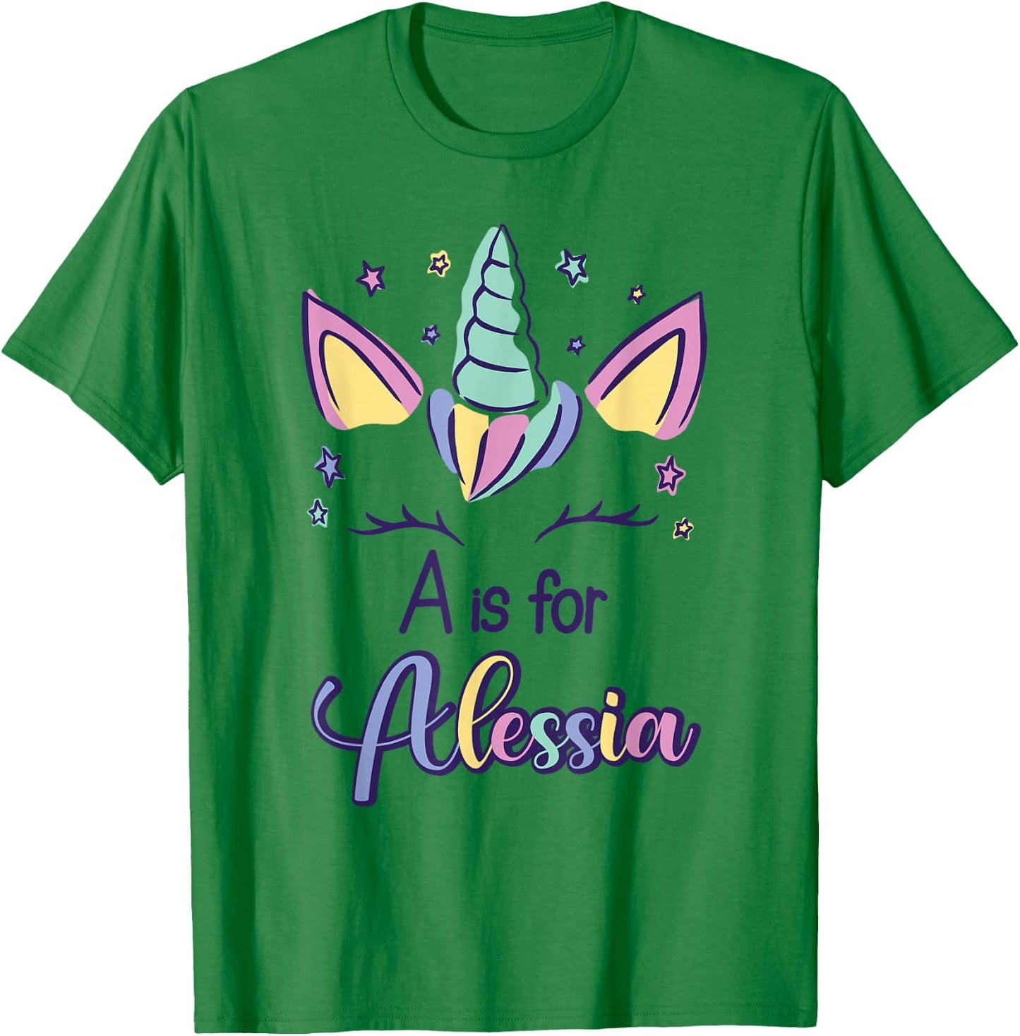 First Name Alessia Personalized A Is For Alessia T-Shirt - T-Shirt | Irish Green