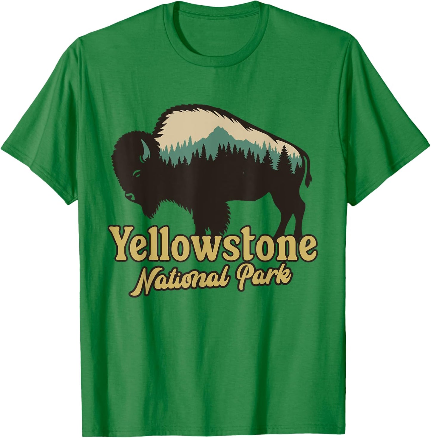 Yellowstone National Park T-Shirt - T-Shirt | Irish Green
