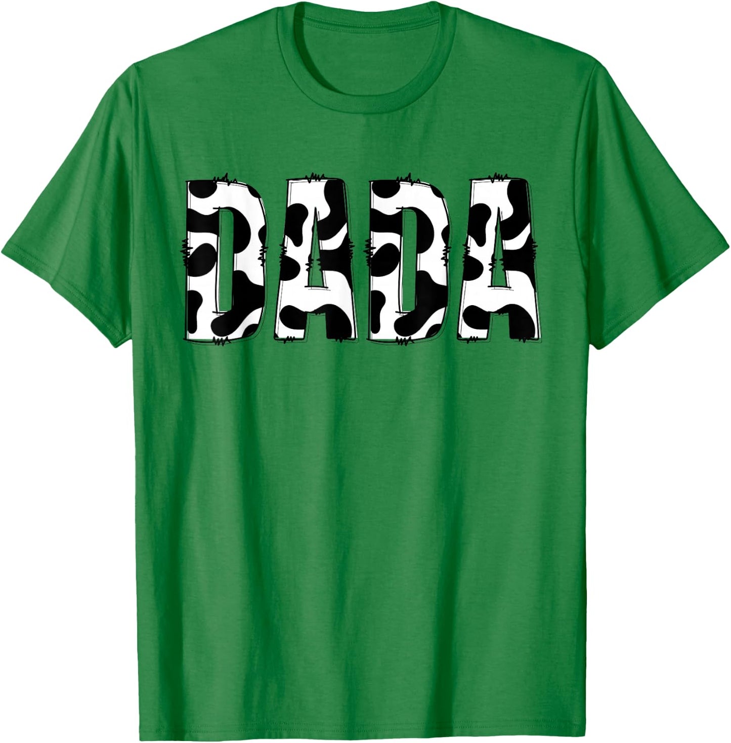 Dada Cow Print Cute Pattern Father's Day Farming Farm Funny T-Shirt - T-Shirt | Irish Green