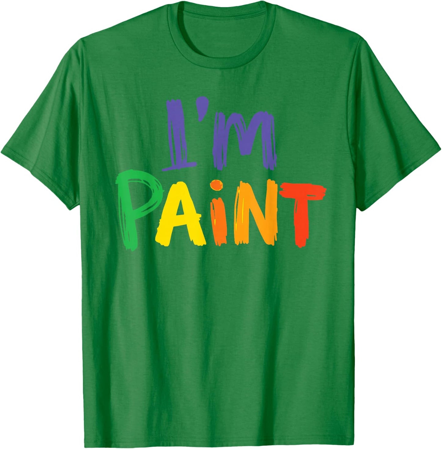 I Heart Love To Finger Paint I'm Paint Cute Couple Valentine T-Shirt - T-Shirt | Irish Green