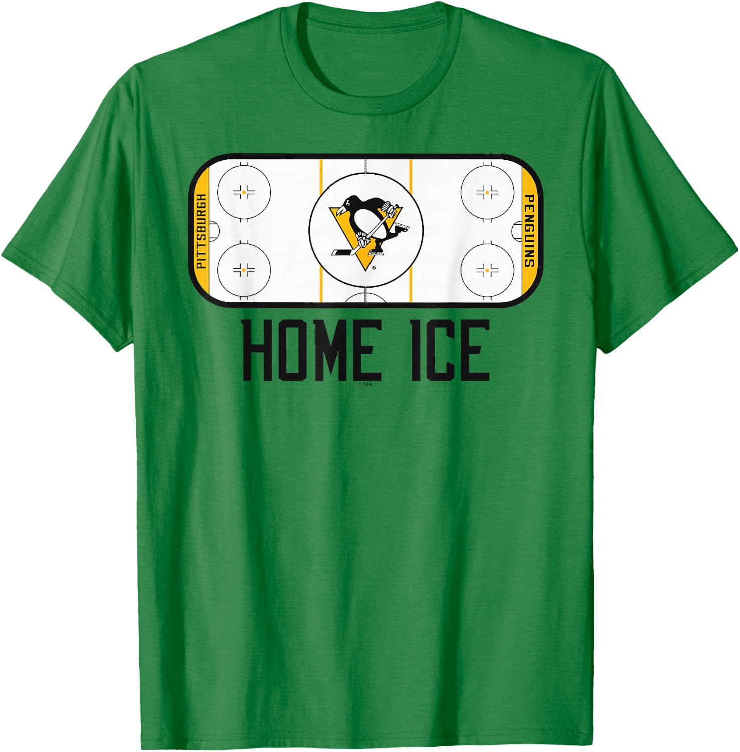 Pittsburgh Penguins Home Ice Gray Officially Licensed T-Shirt - T-Shirt | Irish Green