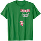 Axolotl Shirts for Girls Women Kid Axolotl Playing in Pocket T-Shirt - T-Shirt | Irish Green