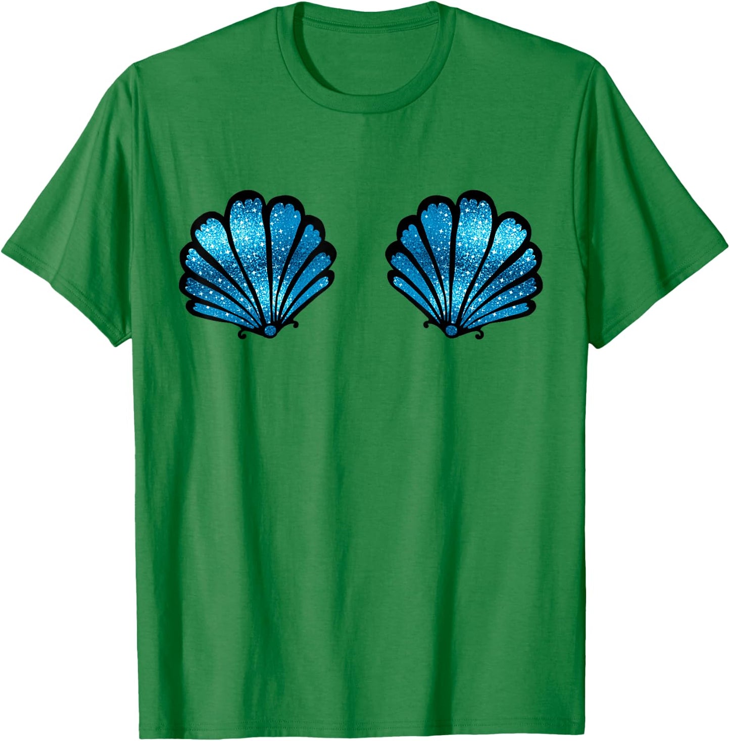 Mermaid, Seashell, Sea, Shell, Bikini, Carnival, Halloween T-Shirt - T-Shirt | Irish Green