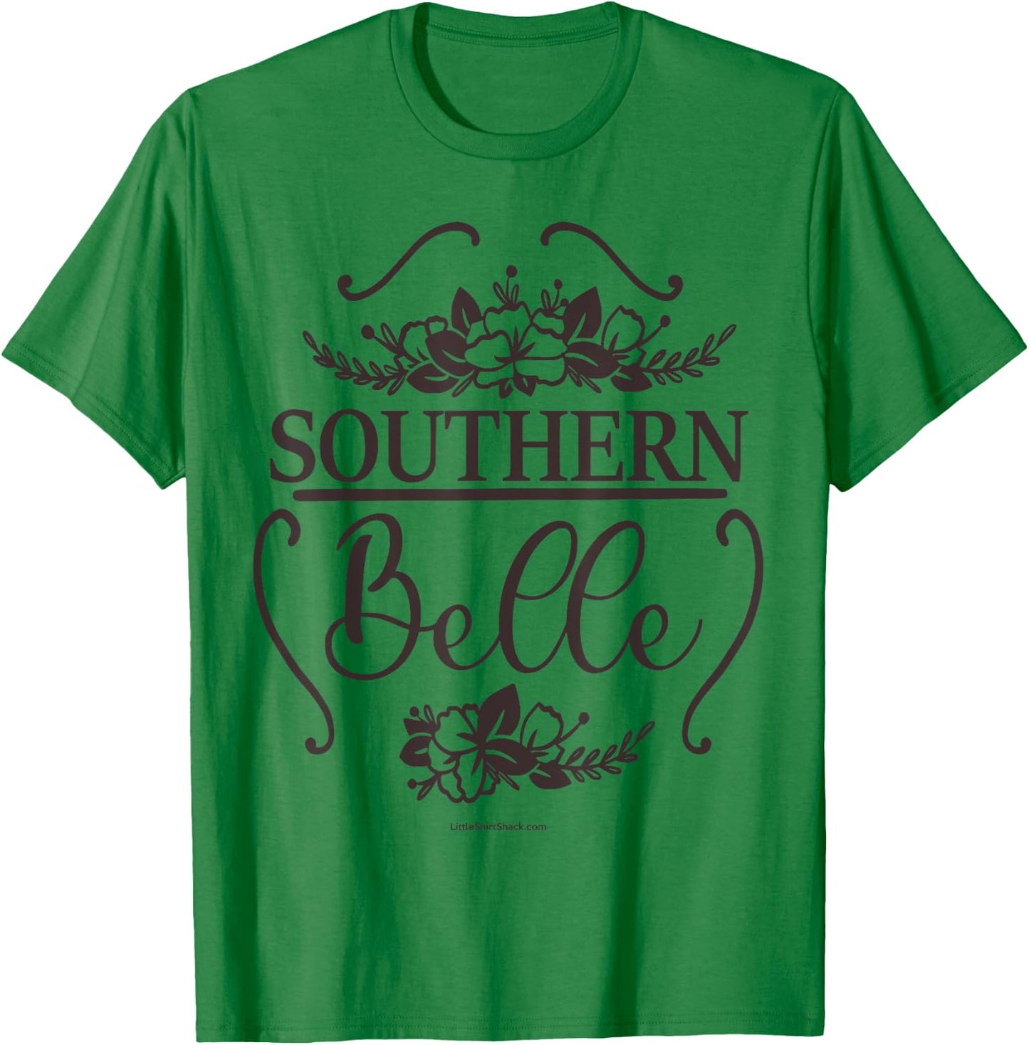 Southern Belle. South Country Funny T-Shirt - T-Shirt | Irish Green