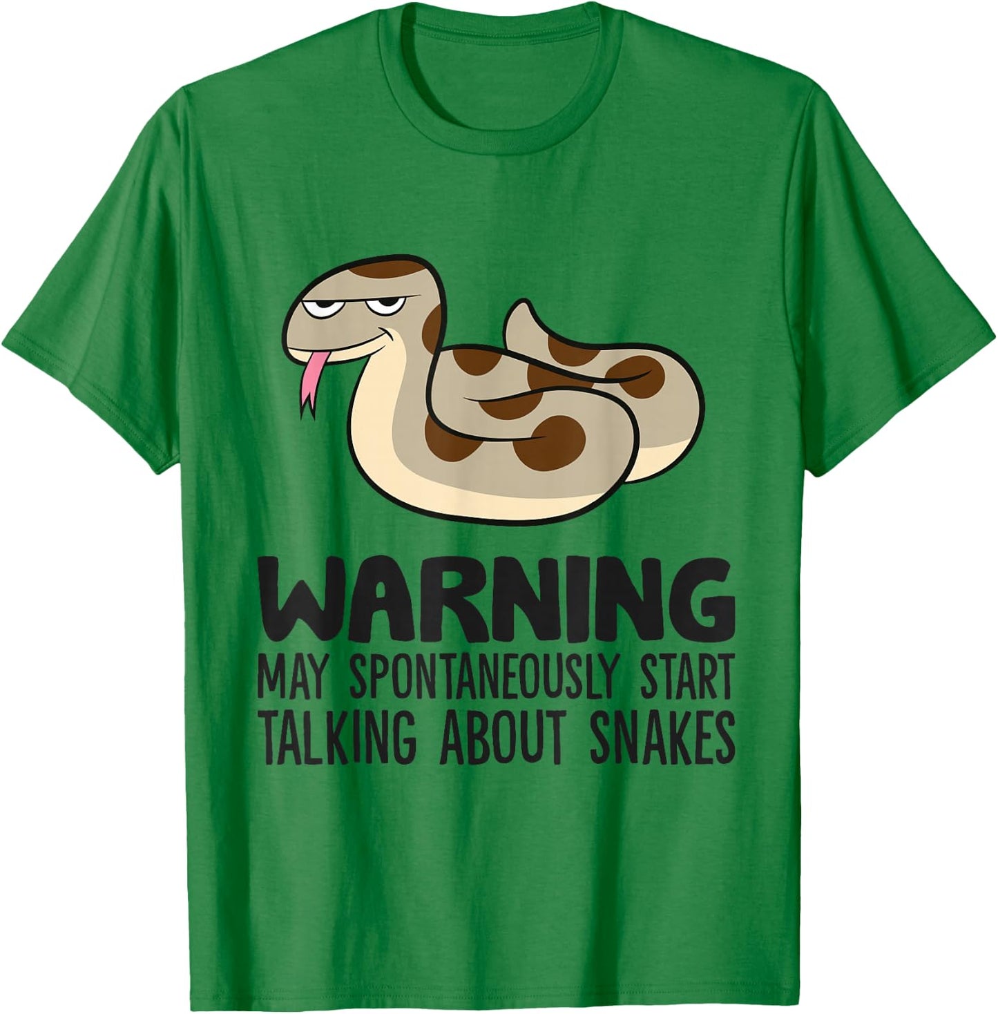 Warning May Spontaneously Start Talking About Snakes T-Shirt - T-Shirt | Irish Green