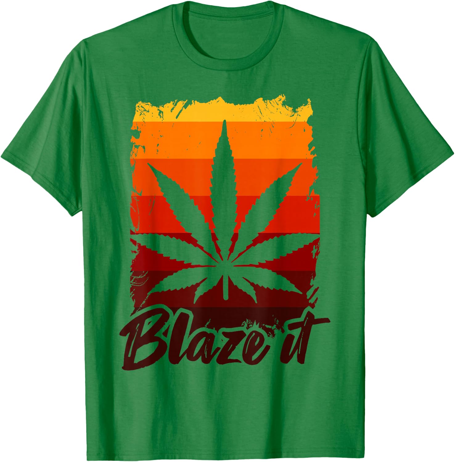 Funny Marijuana Shirt BLAZE IT 420 Gift T-Shirt - T-Shirt | Irish Green