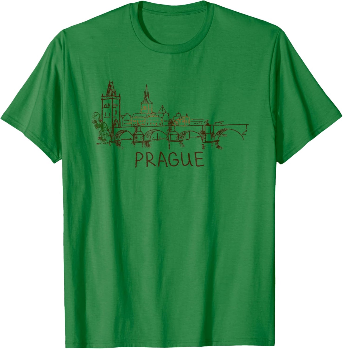 Prague Czech Republic T shirt T-Shirt - T-Shirt | Irish Green