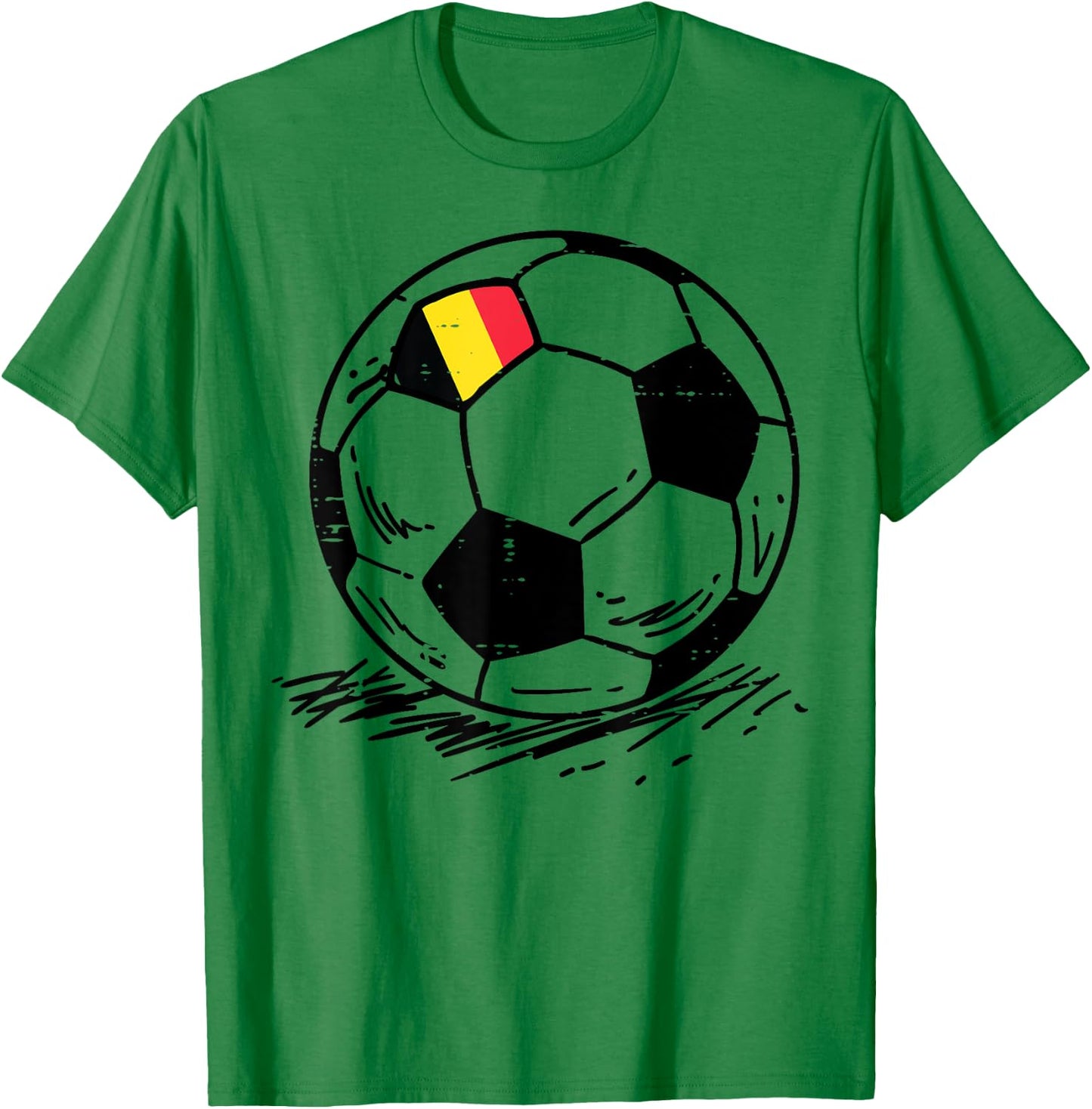 Belgium Flag Belgian Soccer Football Fan Men Women Kids T-Shirt - T-Shirt | Irish Green
