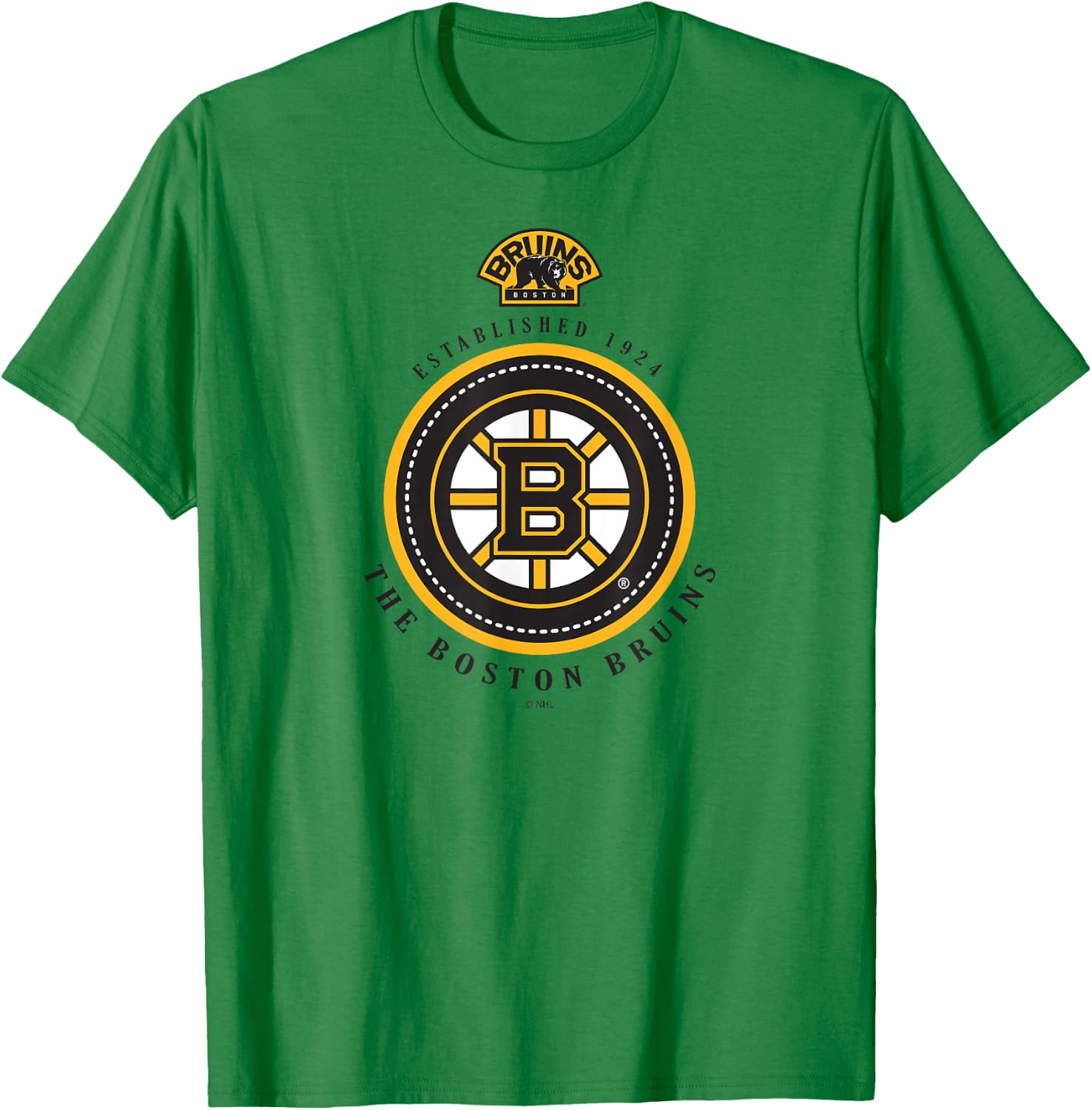 Boston Bruins Est 1924 Gray Officially Licensed T-Shirt - T-Shirt | Irish Green